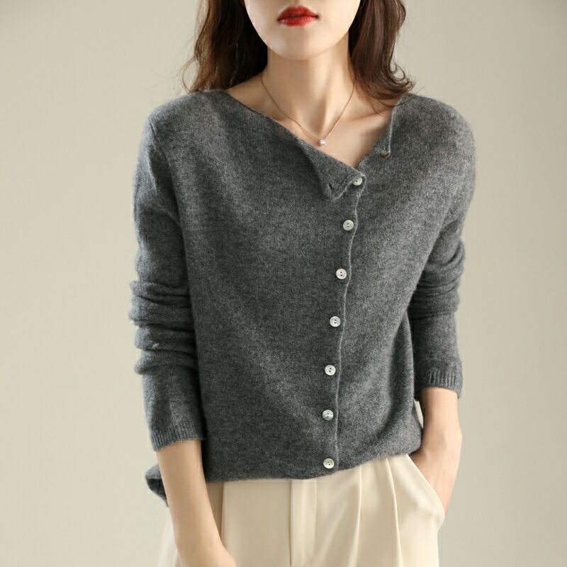 Weiche Strickjacke Bequem Knöpfe Oversized