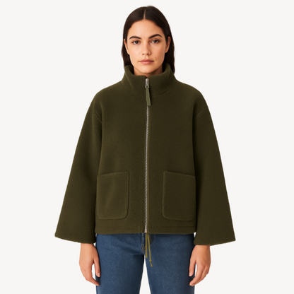 Damen Fleecejacke Bequem Zip Up Soft
