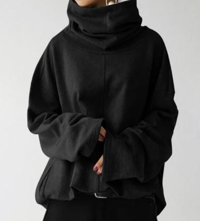 Damen Pullover Kapuze Modern