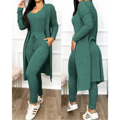 Damen Lounge Set 3-teilig mit Jacke Komfort