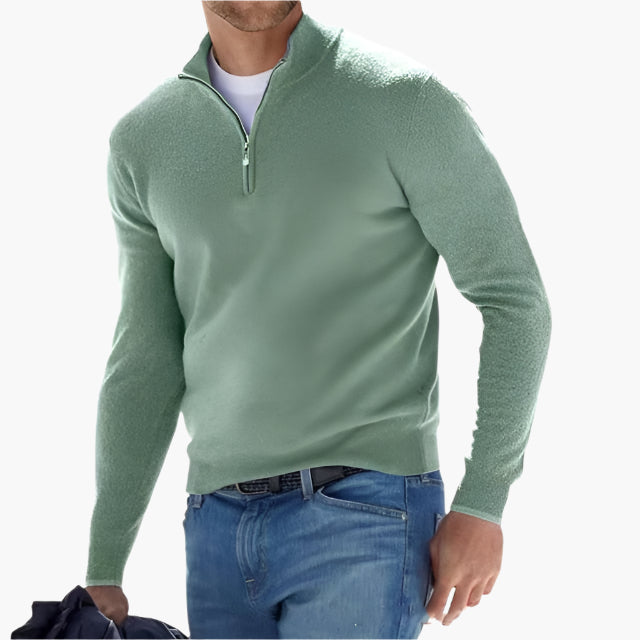 Eleganter Strickpullover mit Reißverschluss