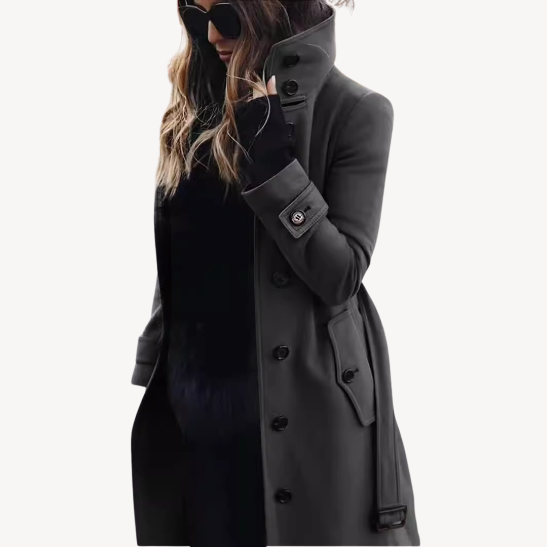 Damen Trenchcoat Wollmix Trendy