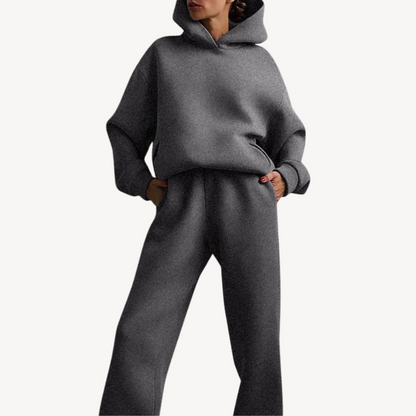 Bequemes Hoodie Jogger Set Damen
