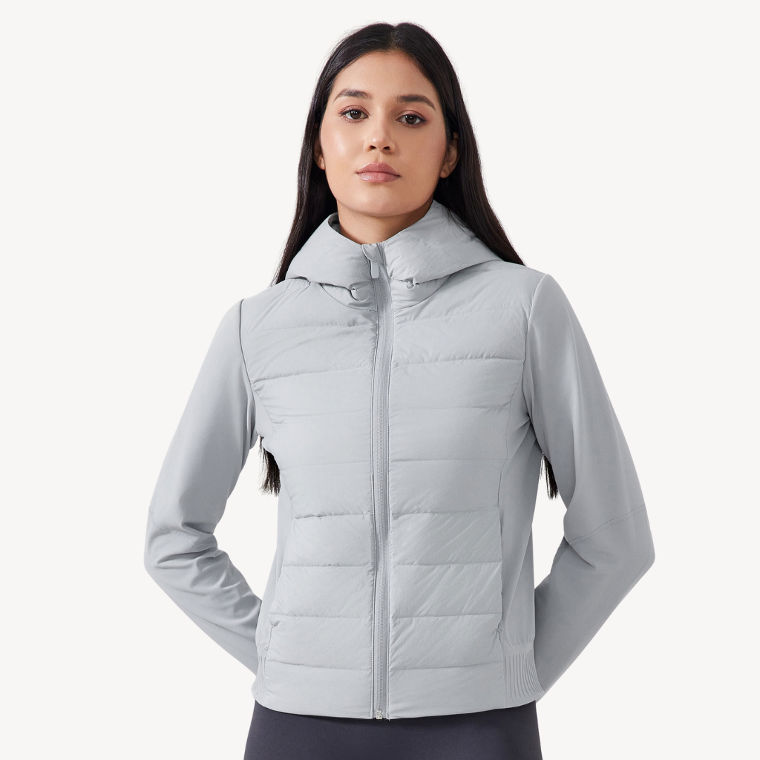 Damen Winterjacke Puffermantel Hoodie - IdealeKleiden