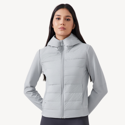Damen Winterjacke Puffermantel Hoodie - IdealeKleiden