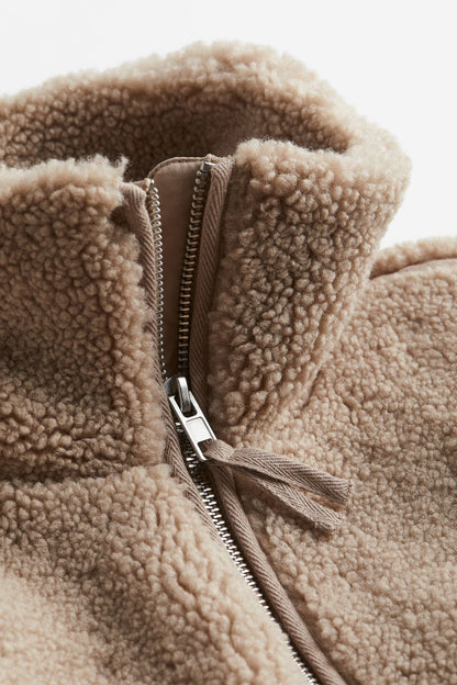 Damen Sherpa Fleecejacke Warm - IdealeKleiden