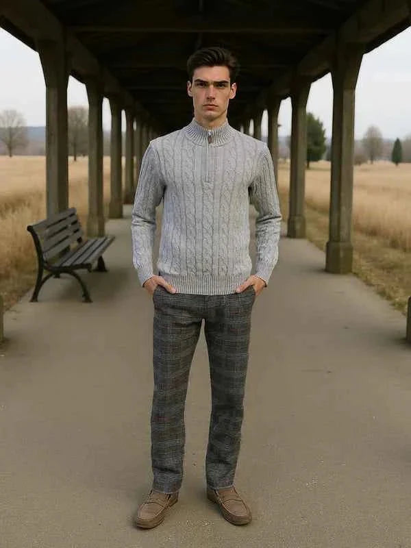 Herren Pullover Mit Halbzipper Modern