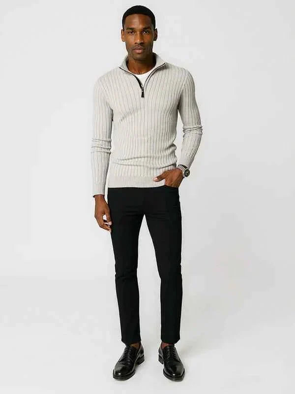 Herren Strickpullover Mit Halbzipp
