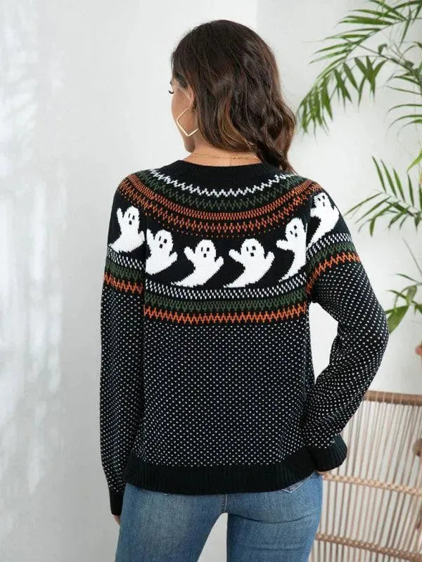 Polka Dot Frauen Strickpullover Trendy