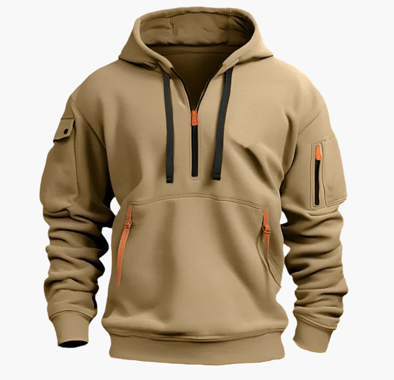 Praktischer Hoodie Reißverschluss Sportlich