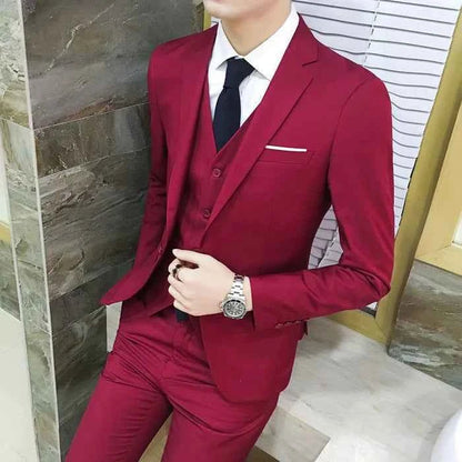 Herren Zwei-Teil-Anzug Slim Fit