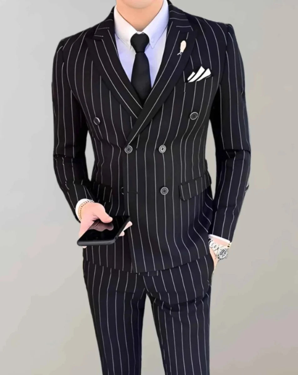 Herren Anzug Streifen Design