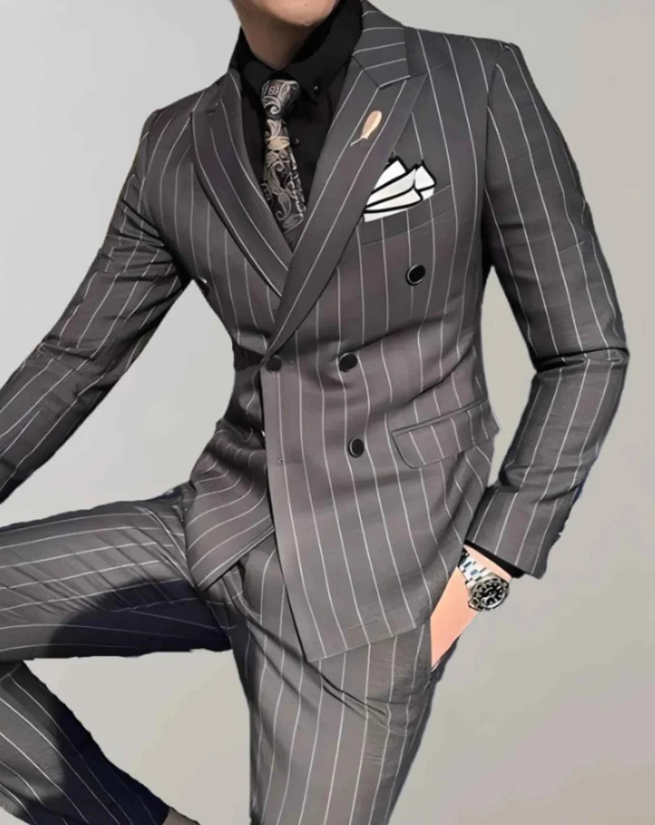 Herren Anzug Streifen Design - IdealeKleiden