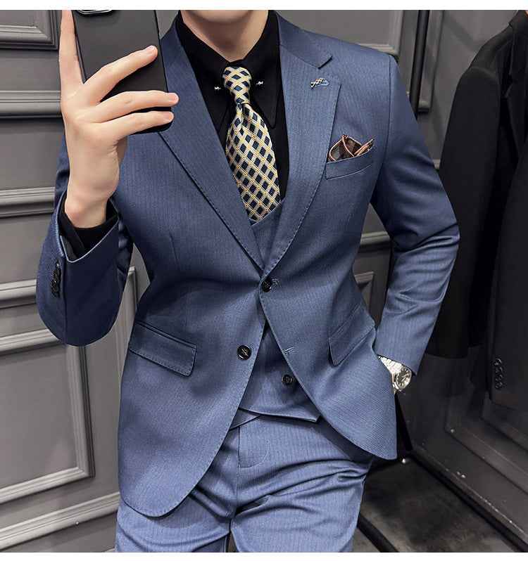 Herren Business Anzug Streifen