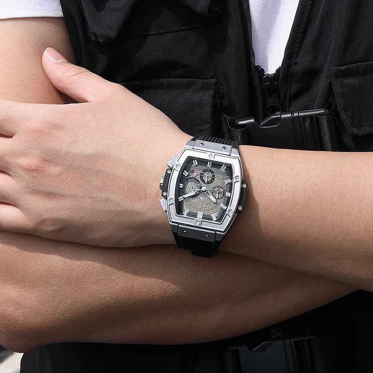 Herren Sportsuhr Chronograph Edelstahl