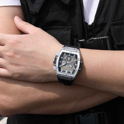 Herren Sportsuhr Chronograph Edelstahl