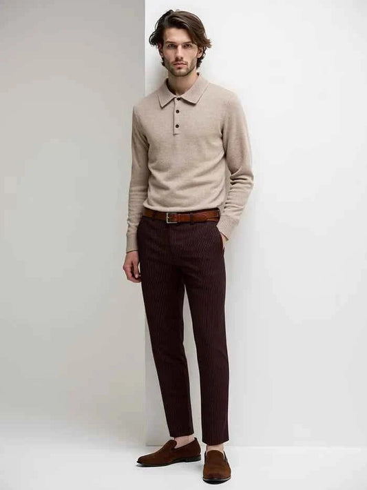 Herren Pullover Mit Knöpfen Elegant - IdealeKleiden