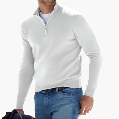 Eleganter Strickpullover mit Reißverschluss
