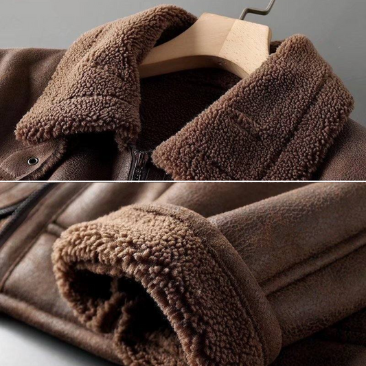 Warme Sherpa Jacke Herren Winter - IdealeKleiden