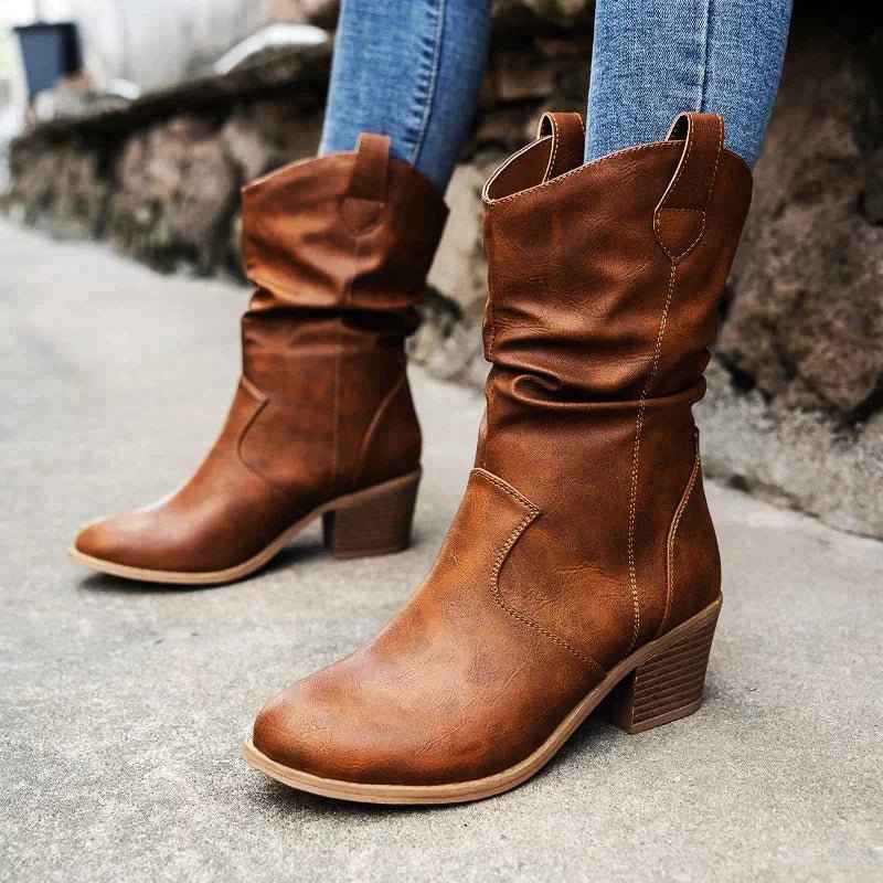 Damen Stiefeletten Hoch Heel