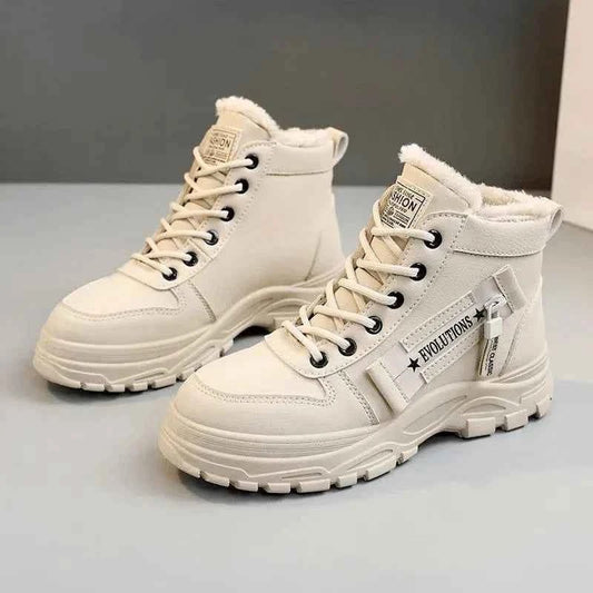 Damenschuhe Winterstiefel Hoch Schnee - IdealeKleiden