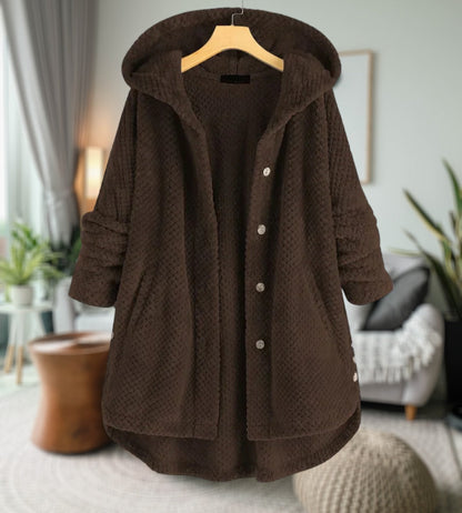 Damen Fleecejacke Weich Teddylook