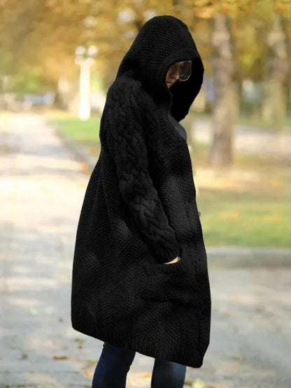 Lange Damen Strickjacke Warm