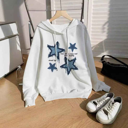 Damen Hoodie Sternenmuster Trendy