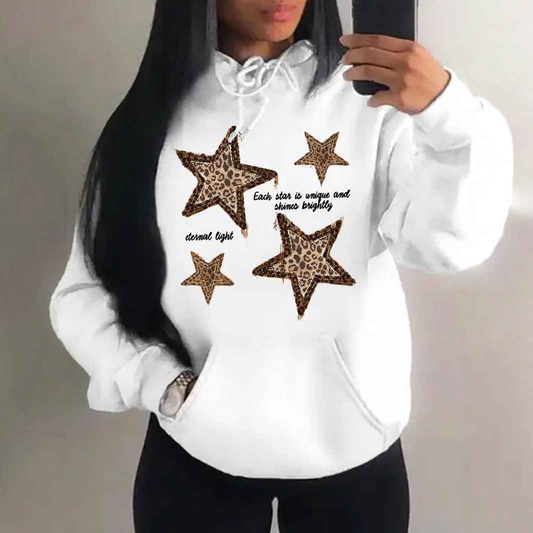 Damen Hoodie Sternenmuster Trendy