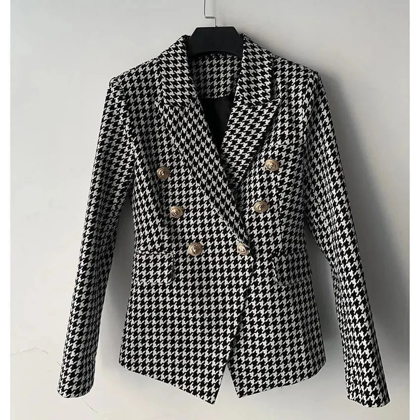 Stylischer Blazer Damen - Lässig - Karo