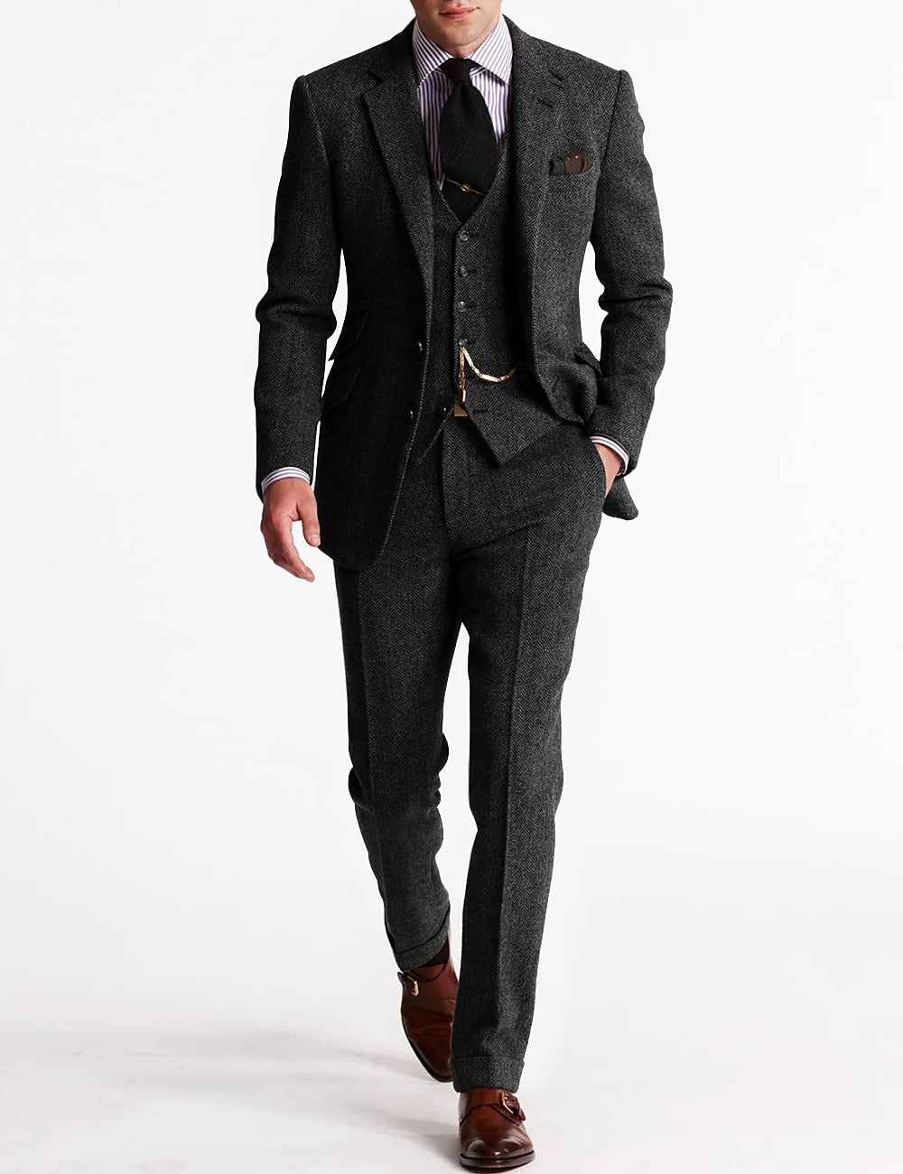 Herren Anzugsset 3-teilig Elegante Kombination