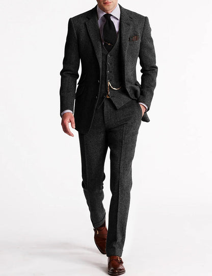 Herren Anzugsset 3-teilig Elegante Kombination