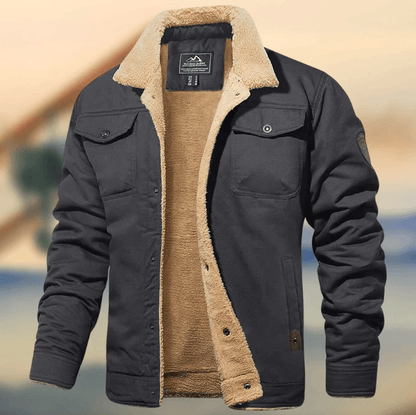 Herren Winterjacke Mit Kragen Warm Isoliert