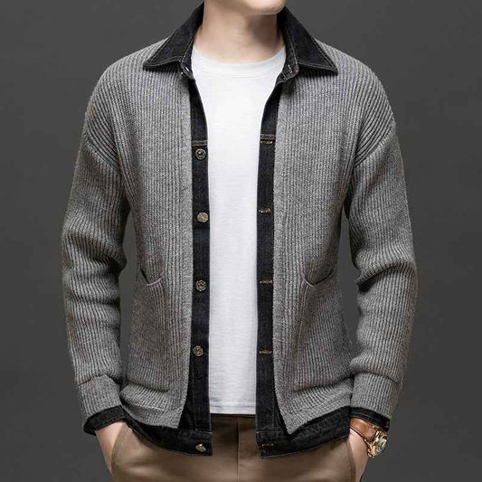 Herren Strickjacke Warm Modern - IdealeKleiden
