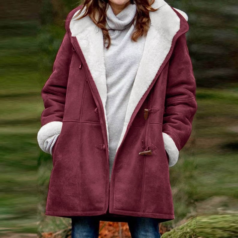 Weiche Winterjacke Damen Hoodie