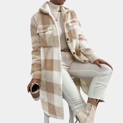 Weiche Winterjacke Damen Teddy Mantel