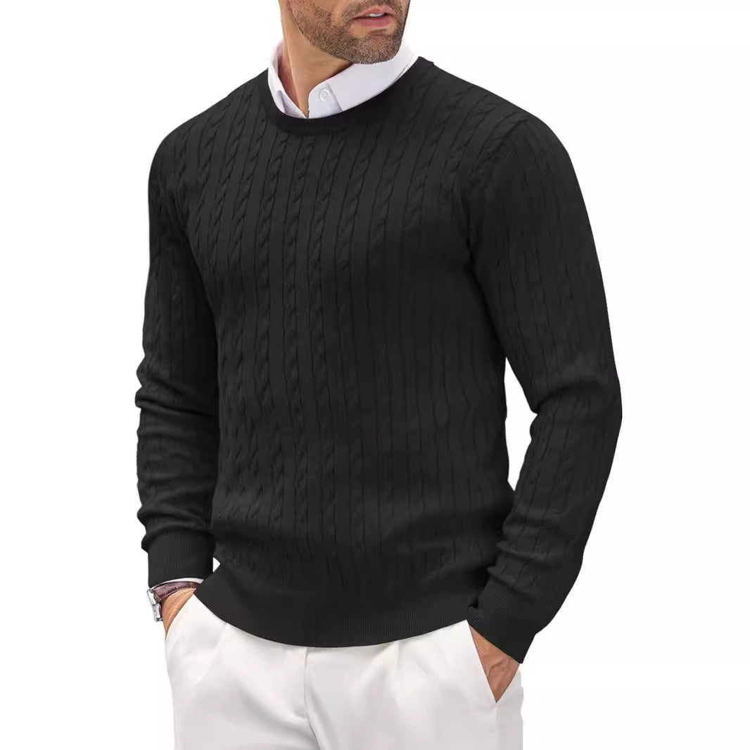 Stylisher Zopfstrick Pullover Herren