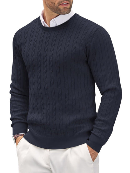 Stylisher Zopfstrick Pullover Herren