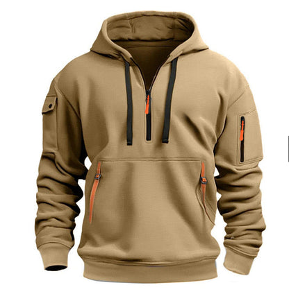 Herren Sweatshirt Kapuze Taschen Sportlich