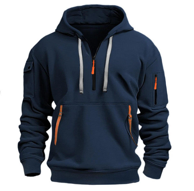 Herren Sweatshirt Kapuze Taschen Sportlich
