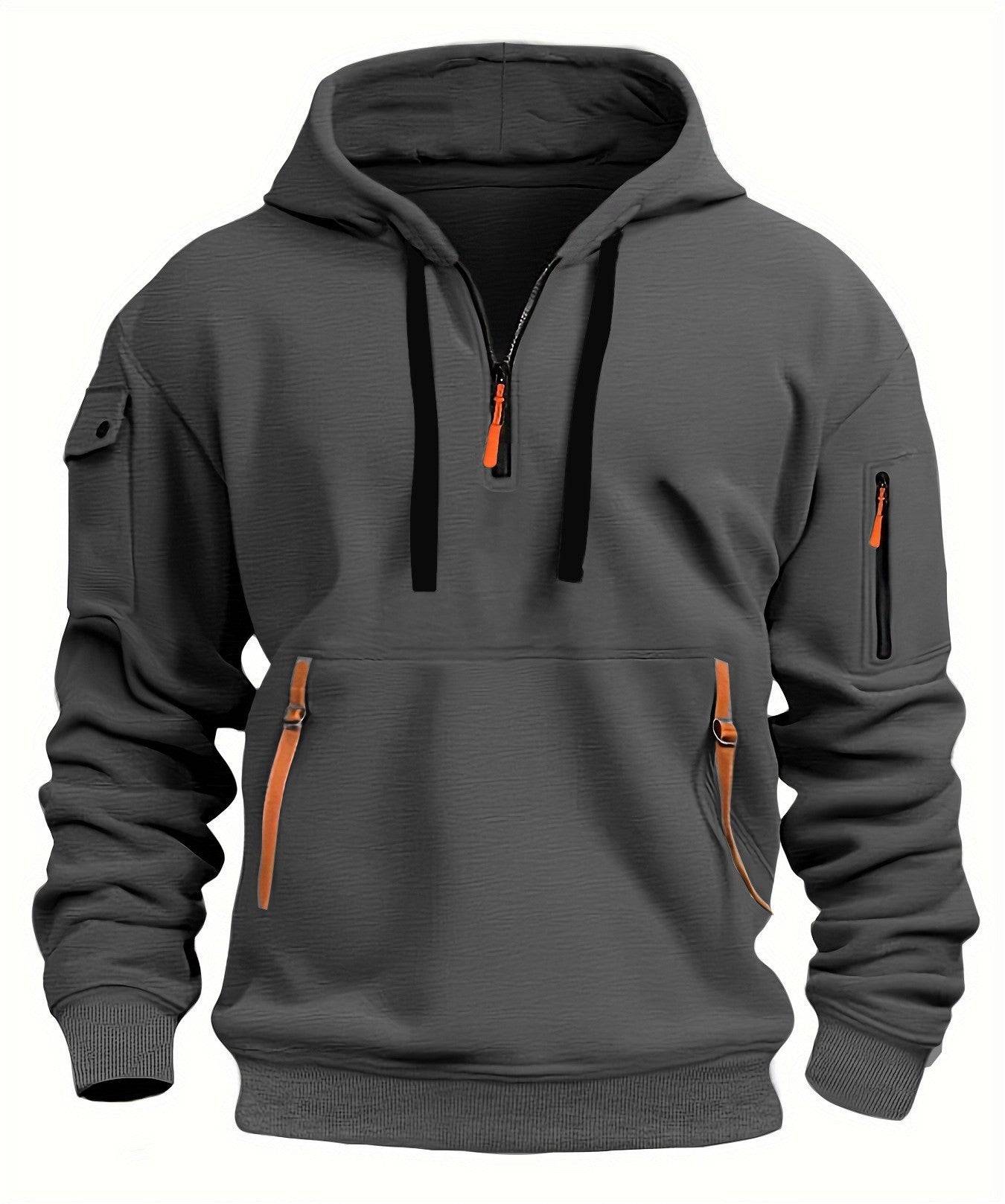 Herren Sweatshirt Kapuze Taschen Sportlich