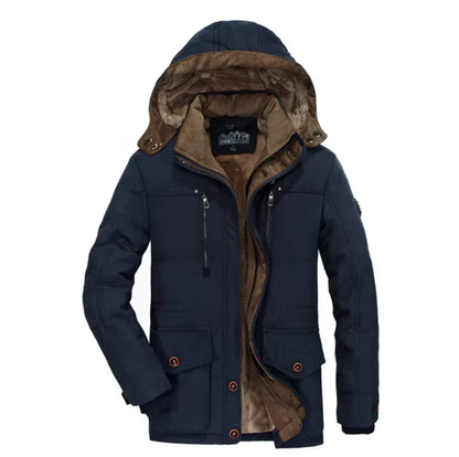 Herren Winterjacke Isoliert mit Kapuze und Verstärkung