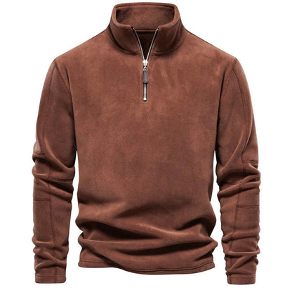 Herren Fleecepullover Warm Halbzipper