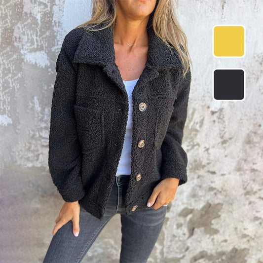 Elegante Damen Herbstjacke Mit Reverskragen - IdealeKleiden