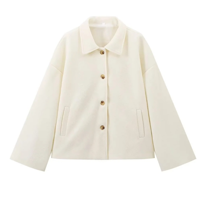 Elegante Wolljacke mit Knöpfen Warm und Modern