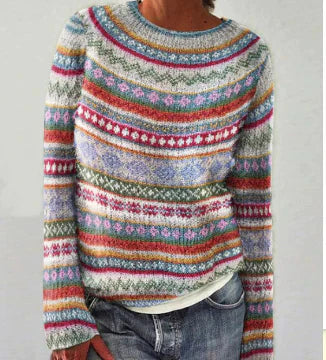 Damen Strickpullover Rundhals Classic Style