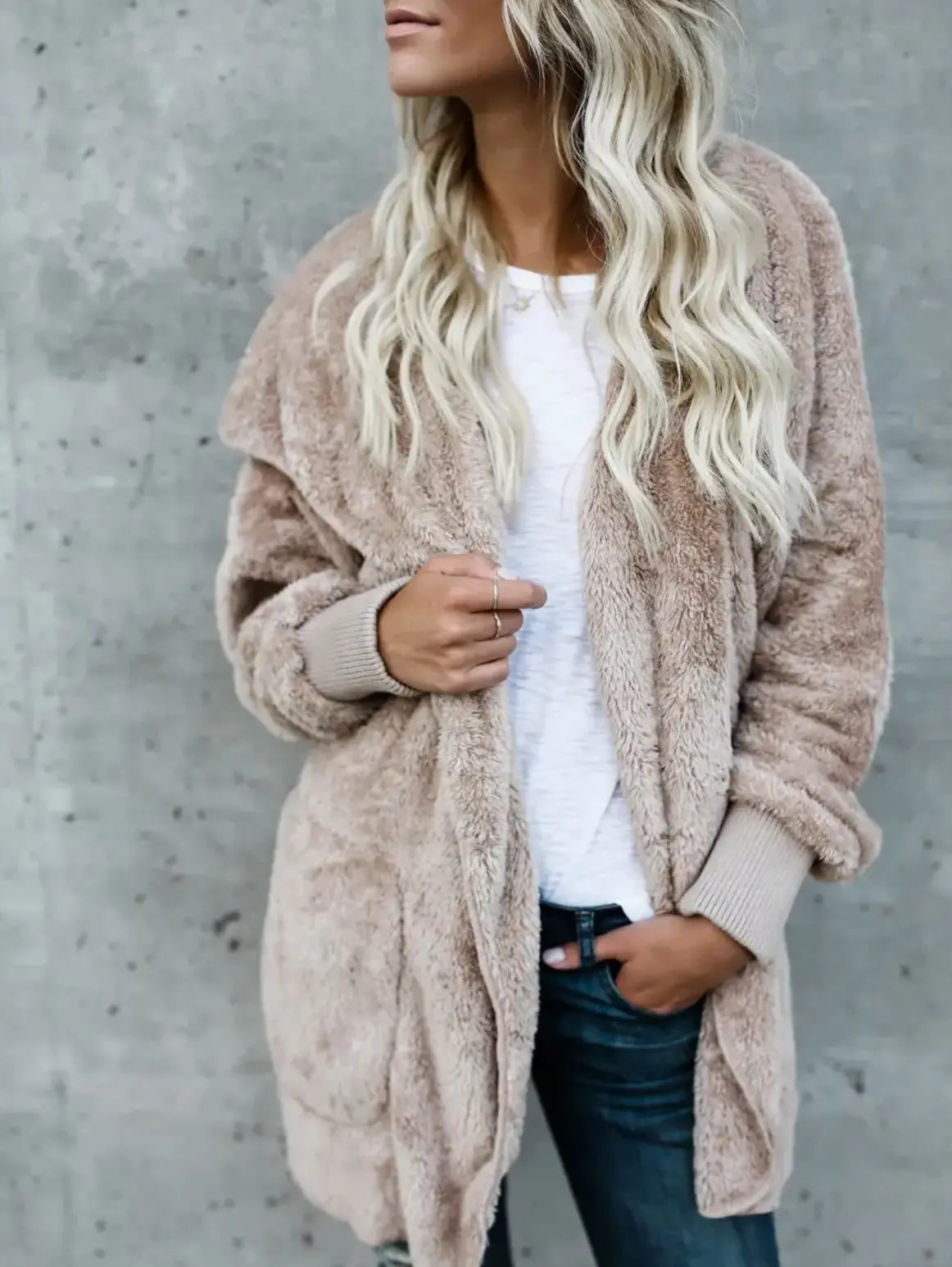 Kuschelige Fleecejacke Warm Teddy Style