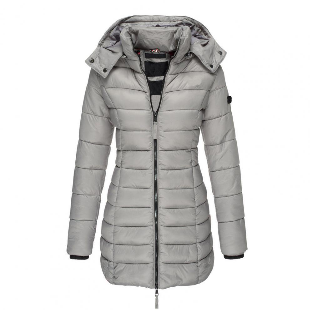Damen Winterjacke Slimfit Kapuze Wärme & Stil