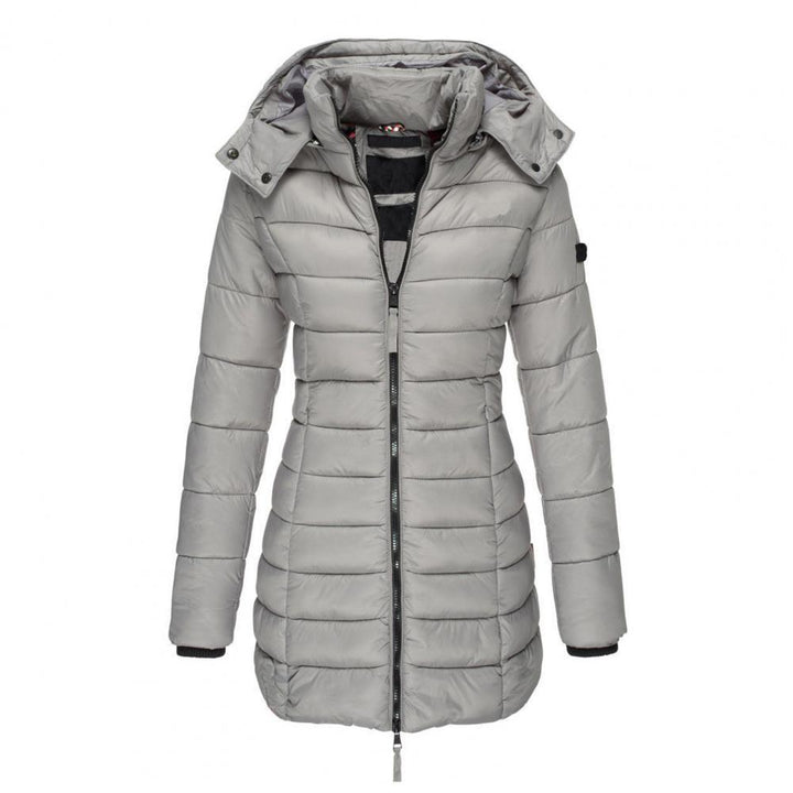 Damen Winterjacke Slimfit Kapuze Wärme &amp; Stil
