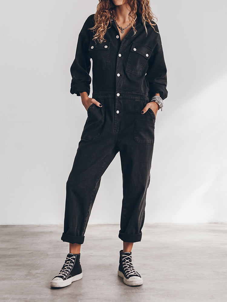 Praktische Damen-Overall mit Langen Ärmeln und Taschen